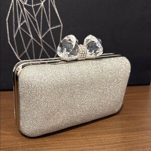 Elegant Silver Clutch Bag